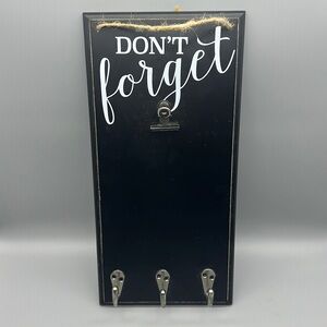 Black Wall Organizer with Hooks